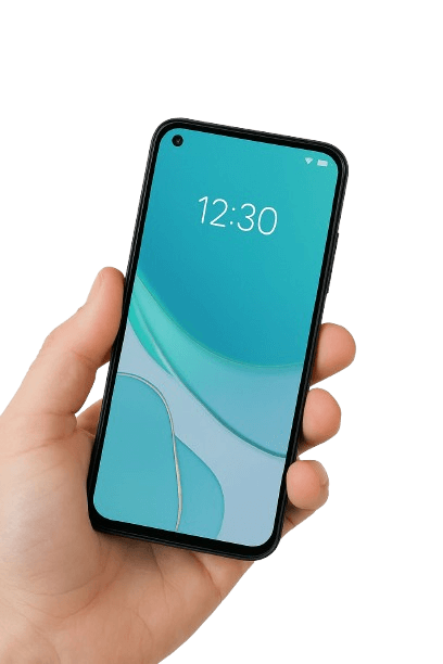 Mano con un móvil Android